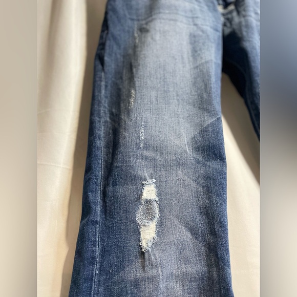 883 Police Jeans Mens W34 L30 Blue Moriarty Biker Distressed Denim Slim Stretch - Picture 6 of 15